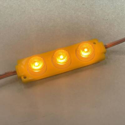 3W Lens Module 3 LEDs - Yellow 12V - 2