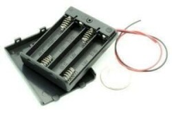 4 AA Battery Holders - With Key and Cover - 2