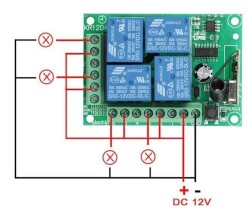 4 Channel 12V Remote Control RF Module Receiver Transmitter - 5