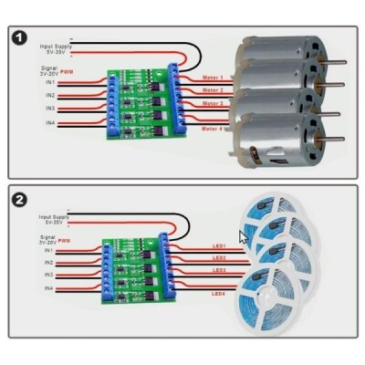 4 Channel PWM Mosfet Module - PLC Driver Module - 3