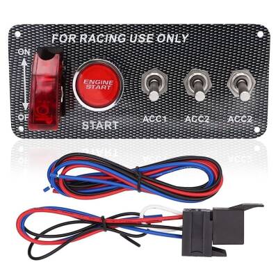 4-way ON-OFF Toggle Switch Panel - With Engine Start Button - 1