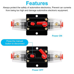 40A Car Amplifier Fuse Box - Circuit Breaker - 2