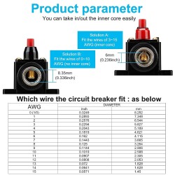 40A Car Amplifier Fuse Box - Circuit Breaker - 3