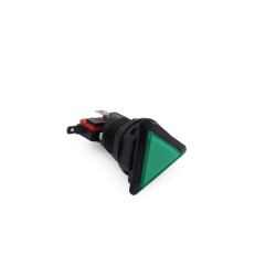 40mm 12V Triangle Illuminated Game Machine Button - Green - 1