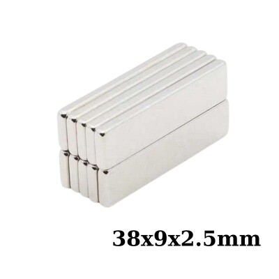 38X9X2.5mm Neodyum Güçlü Mıknatıs - Neodim Magnet - 1