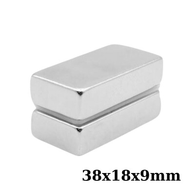 38x18x9mm Neodyum Güçlü Mıknatıs - Neodim Magnet - 1