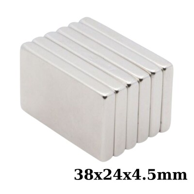 38x24x4.5mm Neodyum Güçlü Mıknatıs - Neodim Magnet - 1