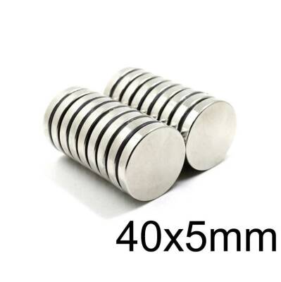 40X5mm Neodyum Güçlü Mıknatıs - Neodim Magnet - 1