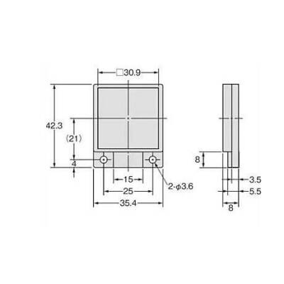 42x35 Reflector / Distance Sensors Compatible - 2