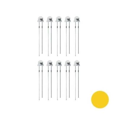 4.8mm Yellow Mushroom LED Package - 10 Pcs - 1