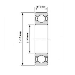 4mm Bearing 624zz - 3