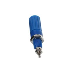 4mm Born Jack - Banana Blue Female Socket with Screw 