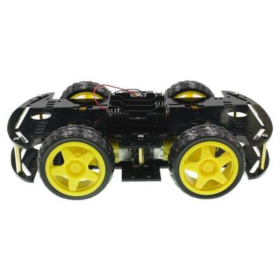 4WD Black Chassis Wheel Car Kit - 2