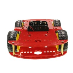 4WD Red Chassis Wheel Car Kit - 3