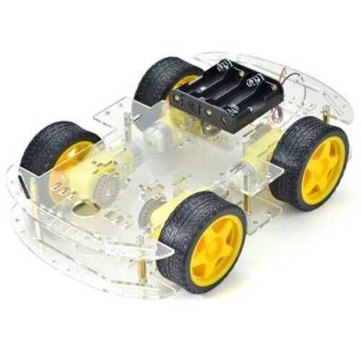 4WD Transparent Chassis Wheel Car Kit - 1