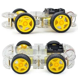 4WD Transparent Chassis Wheel Car Kit - 2