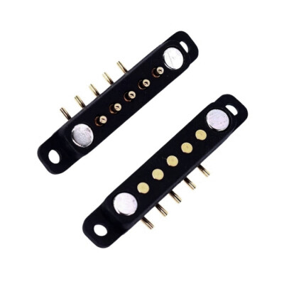 5-Pin 2.54mm 90C Pogo Pin Magnetic Connector Set - With Ear - 1