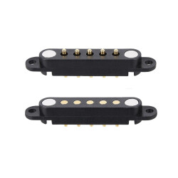 5-Pin 2.54mm Pogo Pin Magnetic Connector Set - With Ear 