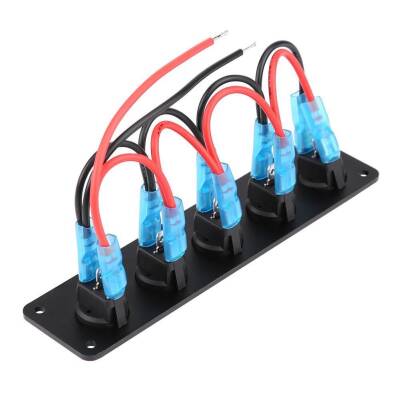 5 Pin ON-OFF Red Dot Light Switch Switch Panel 12V-24V - 3