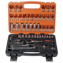 53 Piece 1/4 Ratchet Socket Wrench Set 