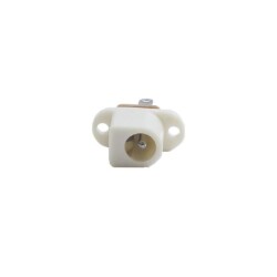 5.5x2.1mm White DC Jack Chassis - Jack Input - 1