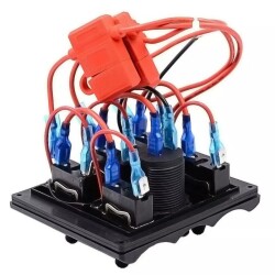 5'li ON-OFF Toggle Switch Panel - Çakmaklık Çıkışlı - 3