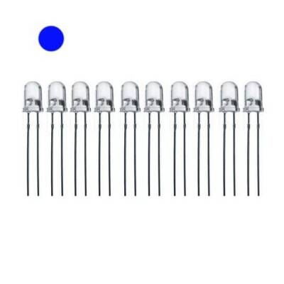 5mm Transparent Blue Led Package - 10 Pcs - 1