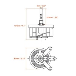 5R 200W BC1 Reosta Direnç - Potansiyometre - 3