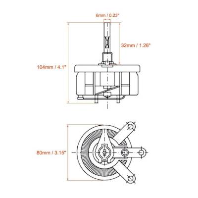 5R 200W BC1 Rheostat Resistor - Potentiometer - 3