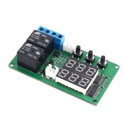 5V 2 Channel Relay Output Digital Thermostat - Red/Blue - 1