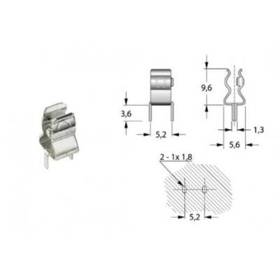 5x20 PCB Clip Fuse Holder - 2