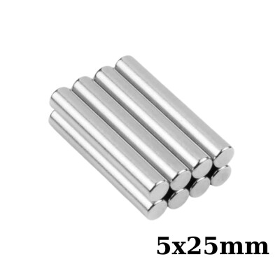 5x25mm Neodyum Güçlü Mıknatıs - Neodim Magnet - 1