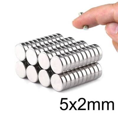 5X2mm Neodyum Güçlü Mıknatıs - Neodim Magnet - 1