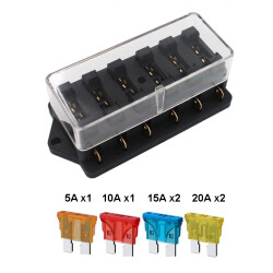 6 Channel Auto Blade Fuse Box 