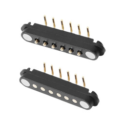 6-Pin 2.54mm 90C Pogo Pin Magnetic Connector Set 