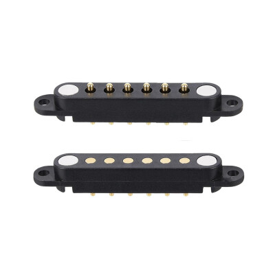 6-Pin 2.54mm Pogo Pin Magnetic Connector Set - With Ear - 1