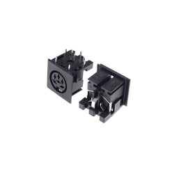 6 Pin Female DIN Connector - Panel Type - 1