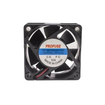 60x60x25mm 12V 0.20A Fan 2 Kablolu - 1