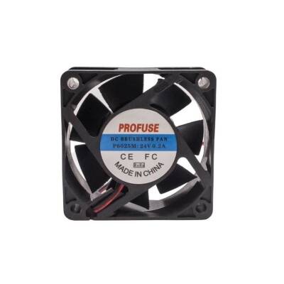 60x60x25mm 24V 0.20A Fan 2 Kablolu - 1