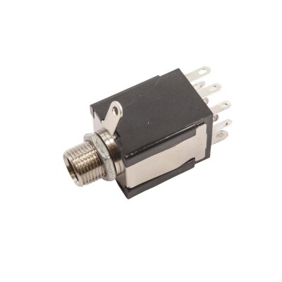 6.3mm Stereo Jack Female Chassis - Square Type - 1