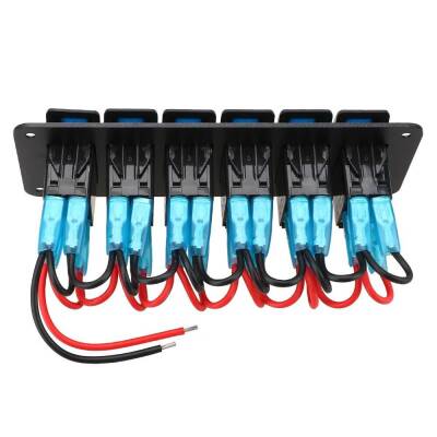 6'lı ON-OFF Kırmızı Işıklı Anahtar Switch Panel 12V-24V - 2