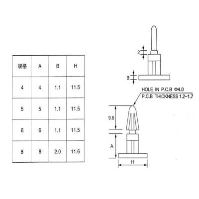 6mm Plastik Tırnaklı Distans - 2