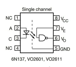 6N137 DIP-8 Digital Output Optocoupler IC - 2