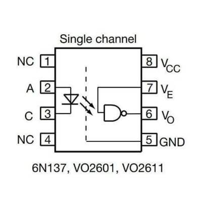 6N137 SOIC-8 Digital Output Optocoupler IC - 2