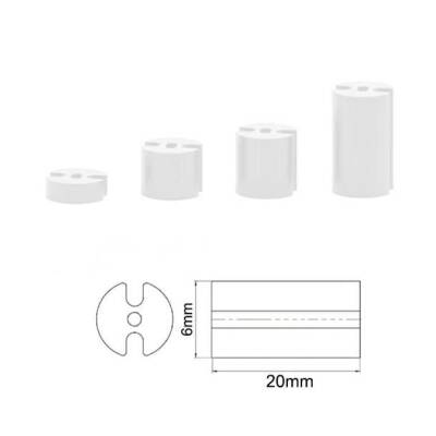 6x20mm 3 Pin Led Distance (Standoff) - White - 1