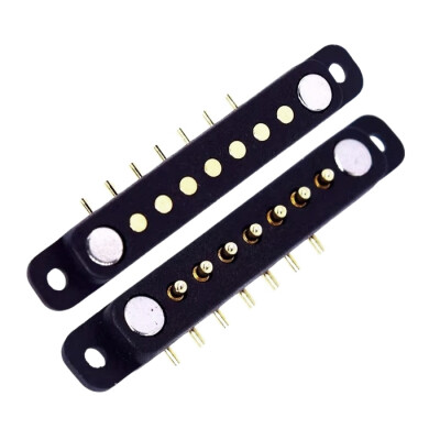 7-Pin 2.54mm 90C Pogo Pin Manyetik Konnektör Takımı - Kulaklı - 1