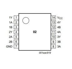 74HC02 SMD Integrated - 2