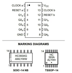 74HC393 SMD Integrated - 2