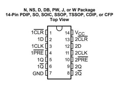 74HC74 SMD Integrated - 2