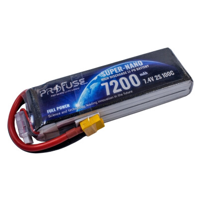 7,4V 2S 7200mAh 100C Lipo Batarya - 1